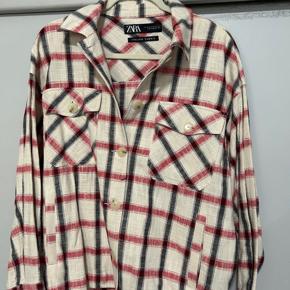 Zara plaid button up